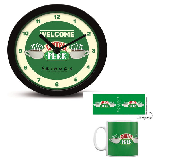 Friends: Central Perk Welcome 5" DESK CLOCK and FRIENDS Green mug