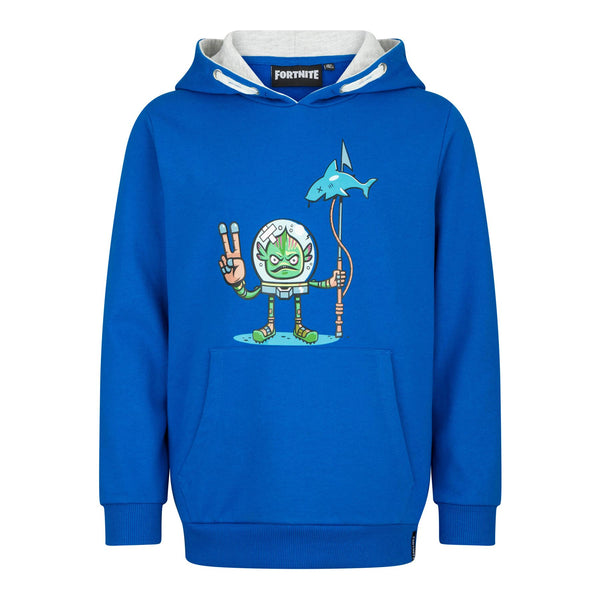 FORTNITE | CAPTAIN FISHSTICKS | Blue | Long Sleeved | Unisex Kids | Drawstring Hooded | Gaming Cotton Hoodie Sizes 10-16 Years……
