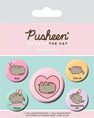 PUSHEEN Official Pin Backed Badge Pack (NAH)