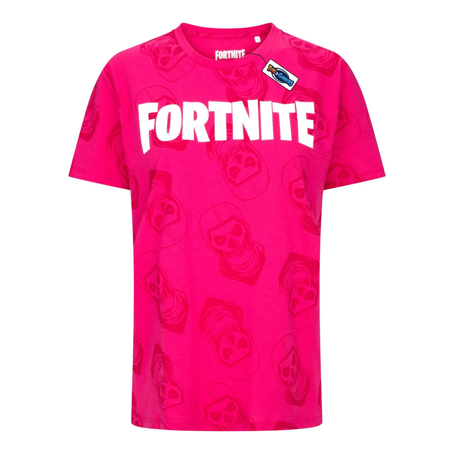 FORTNITE | KNIGHT | Pink | Short Sleeved | Unisex Kids | Crew | Gaming Cotton T-Shirt Sizes 10 - 16 Years