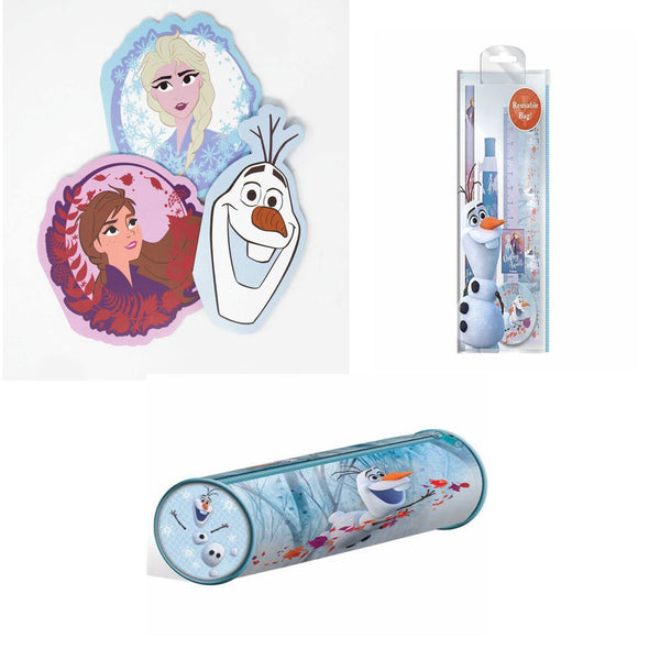 Disney  | Frozen | 3 piece Notebook, 5 Piece Stationery Set & Pencil Case | Officially Licensed