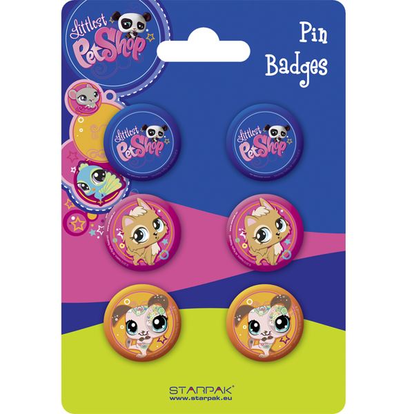 Officially Licensed | LITTLEST PET SHOP | 6 PIN BADGE PACK
