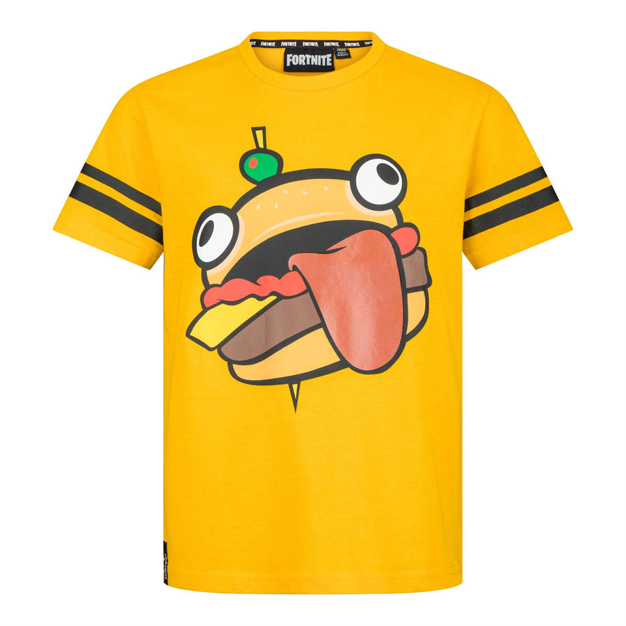 FORTNITE | Short Sleeve T-Shirt | DURR BURGER | Orange Kids Shirt | Ages 7-14 Years
