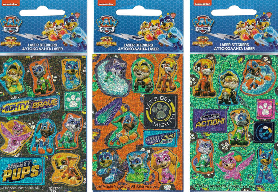 PAW PATROL Holographic 10 Sticker Sheet - 3 x Packs