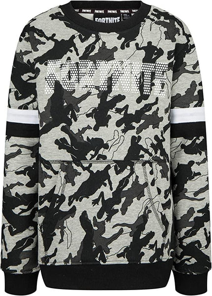 FORTNITE | CAMO LOGO| Grey Gaming Cotton Fortnite Tracksuit Sizes 7-14 Years