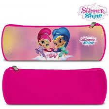 SHIMMER AND SHINE Barrel Pencil Case Zipped School Pencils Case