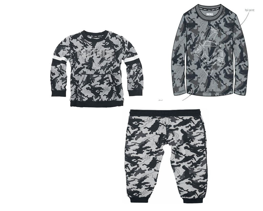 FORTNITE | CAMO LOGO| Grey Gaming Cotton Fortnite Tracksuit Sizes 7-14 Years