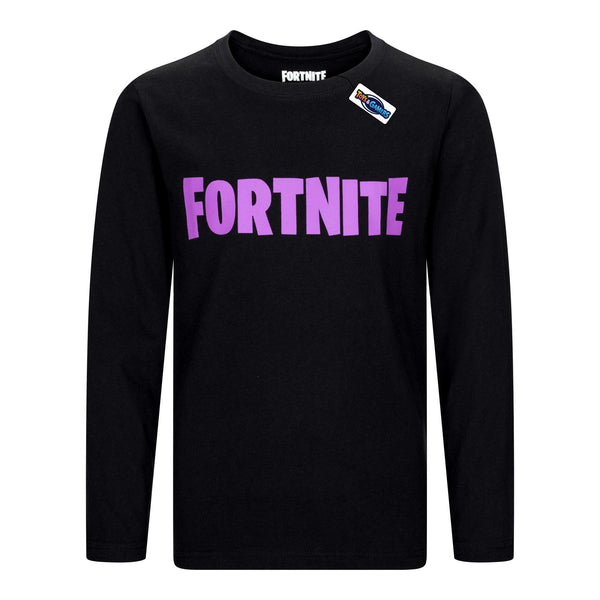 FORTNITE | Toys & Gamers | LOGO | Black & Purple Gaming Cotton Fortnite T-Shirt Sizes 10 - 16 Years
