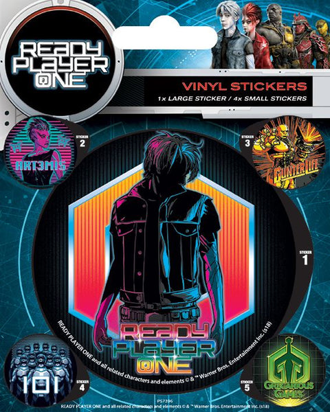 READY PLAYER ONE Vinyl Sticker Sheet with 5 Stickers