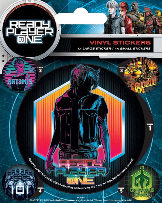 READY PLAYER ONE Vinyl Sticker Sheet with 5 Stickers