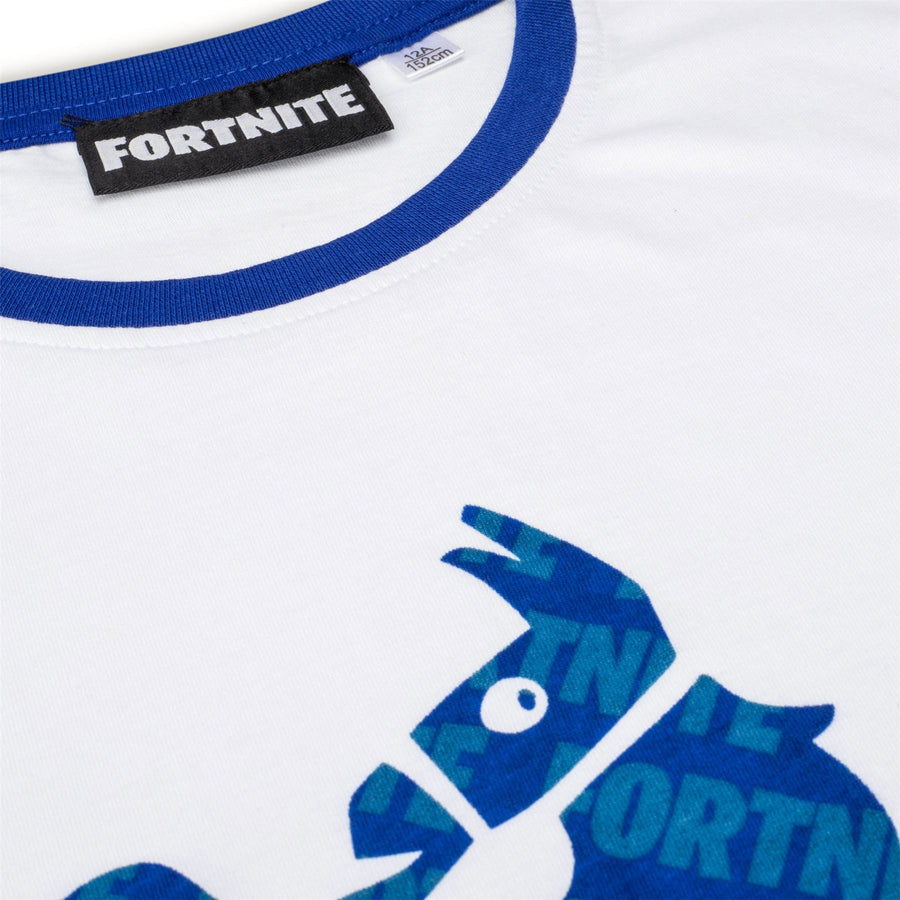 FORTNITE | LLAMA | White | Short Sleeved | Unisex Kids | Crew | Gaming Cotton T-Shirt Sizes 10 - 14 Years