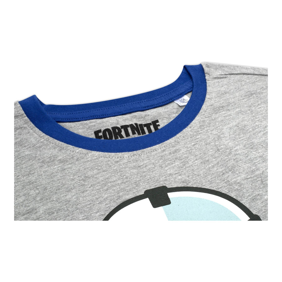 FORTNITE | WILD CARD | Grey | Short Sleeved | Unisex Kids | Crew | Gaming Cotton T-Shirt Sizes 10 - 16 Years