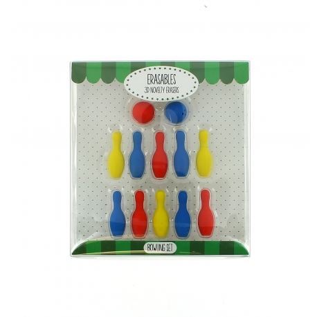 ERASABLES Ten Pin Bowling Eraser School Set