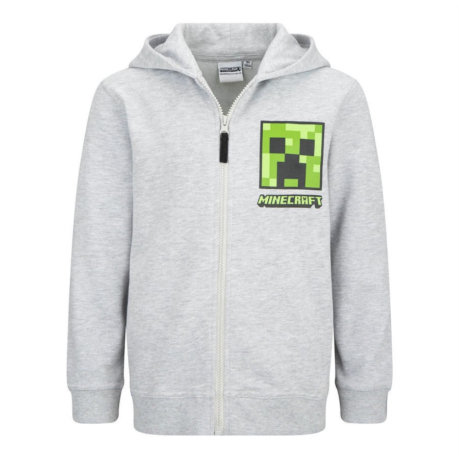 Minecraft Grey Youth Hoodie 116 cms AGE 6