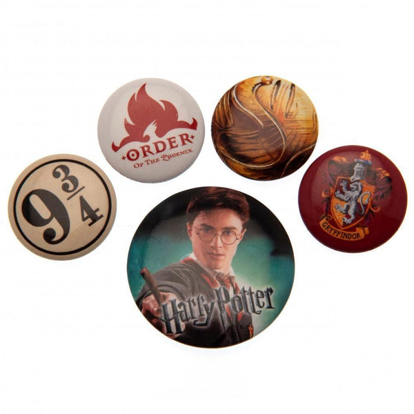 HARRY POTTER Official Pin Backed Badge Pack GRYFFINDOR