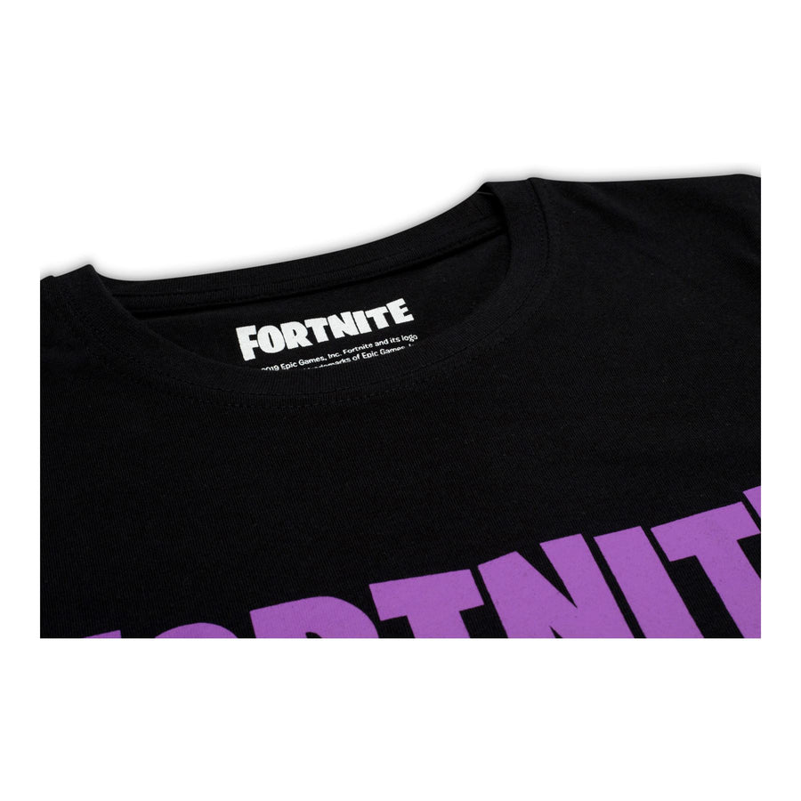 FORTNITE | Toys & Gamers | LOGO | Black & Purple Gaming Cotton Fortnite T-Shirt Sizes 10 - 16 Years