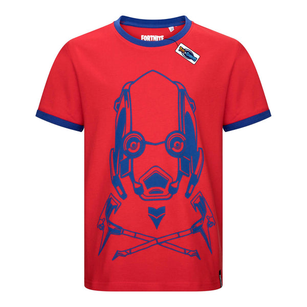 FORTNITE | SKY STALKER | Red | Short Sleeved | Unisex Kids | Crew | Gaming Cotton T-Shirt Sizes 10 - 14 Years