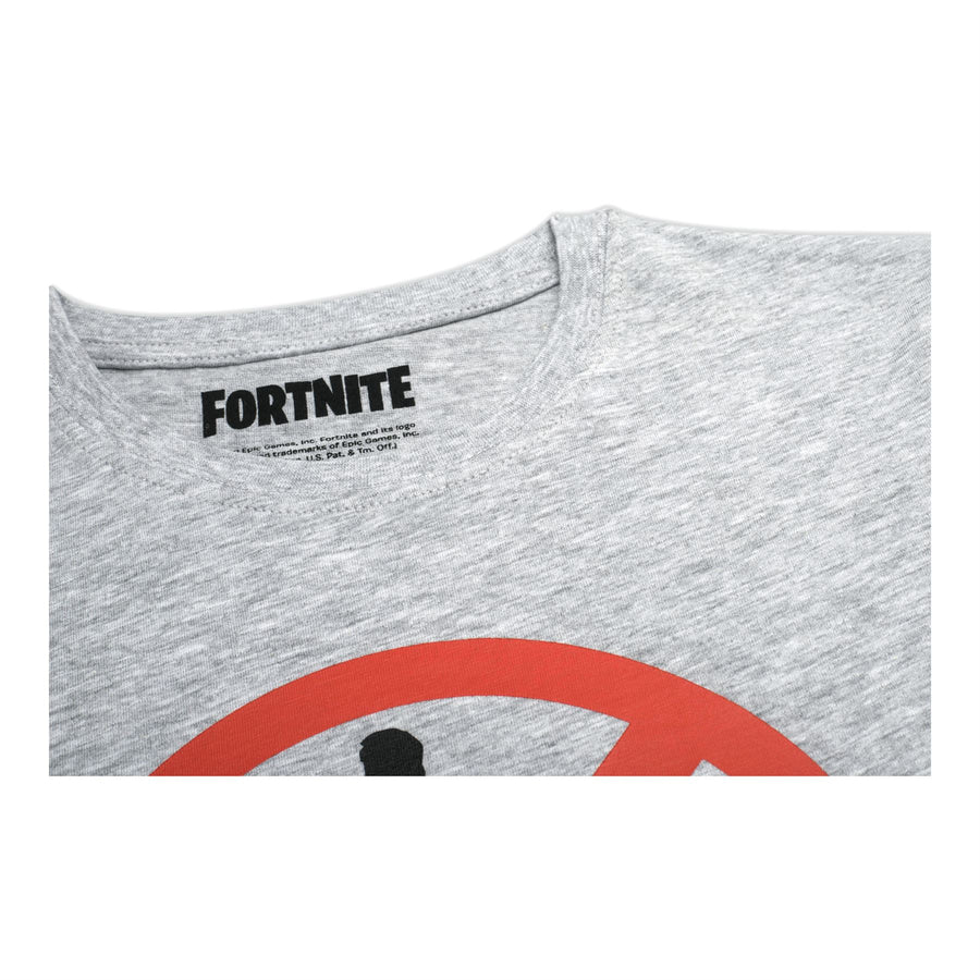 FORTNITE | Toys & Gamers | NO DANCING | Grey | Short Sleeved | Unisex Kids | Crew | Gaming Cotton T-Shirt Sizes 10 - 16 Years