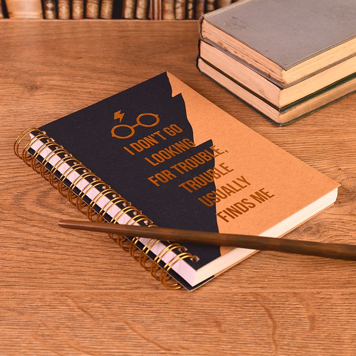 Harry Potter (Trouble Usually Finds Me) A5 Premium notebook