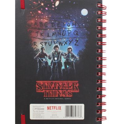 STRANGER THINGS A5 Metaliic Front Spiral Bound Note Book