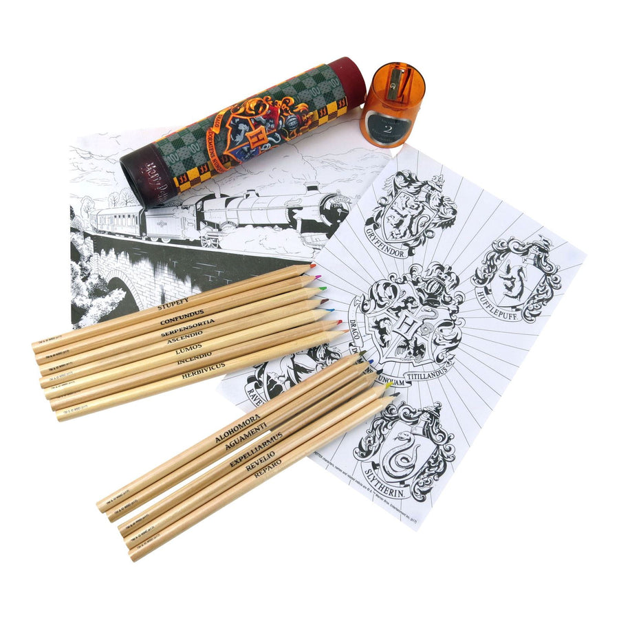 HARRY POTTER Colouring Activity Set Pencils & Colouring Sheets