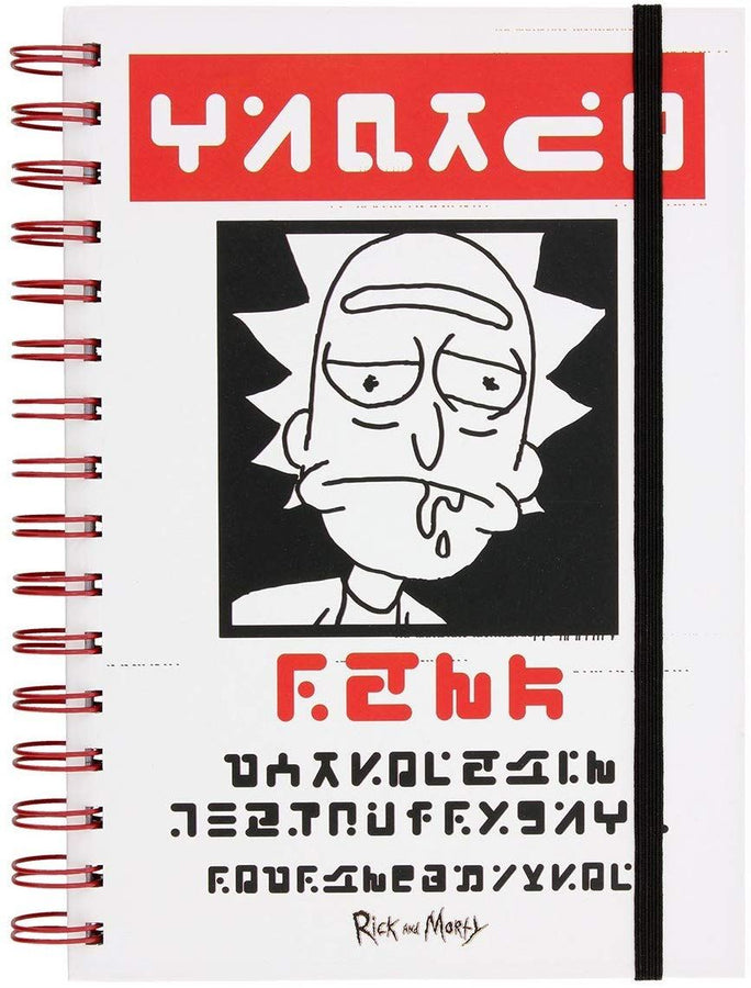 RICK & MORTY A5 Note Book Ruled WANTED Design Spiral Notebook