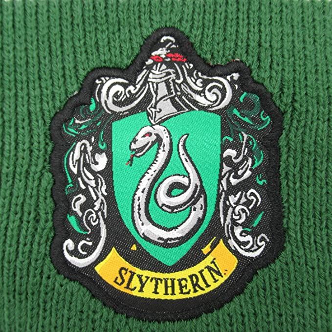 Harry Potter Slytherin House Knitted Scarf Green and White