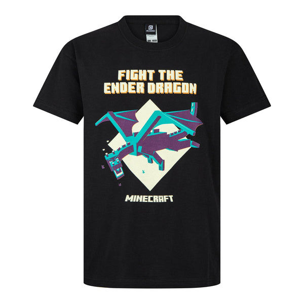 Minecraft | EnderDragon | Kids | Black T-Shirt | 12-13YR